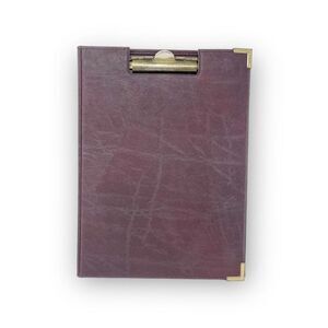 Safari by Vitronic USA Textured Maroon Brown Faux Leather Clipboard Writing Pad